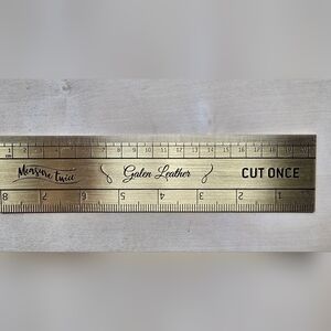 Galen Leather Solid Brass 8-Inch Ruler